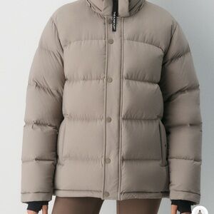 Aritzia Taupe Puffer Jacket